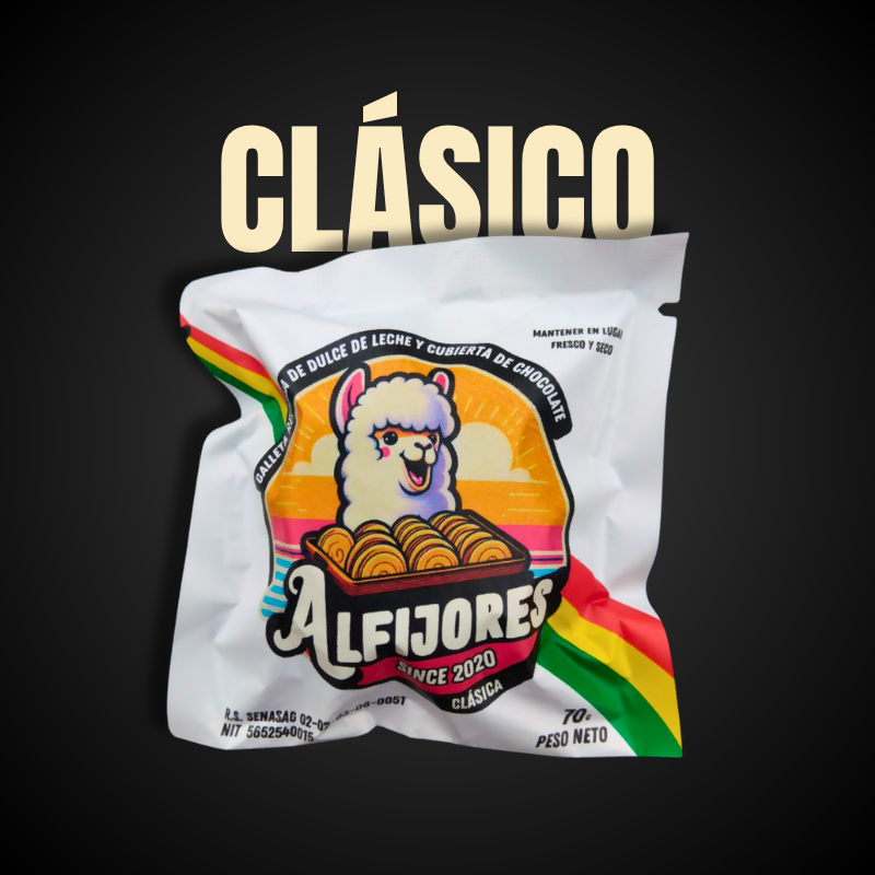 Alfajor Clásico Relleno de Dulce de Leche - Alfijores con Chocolate