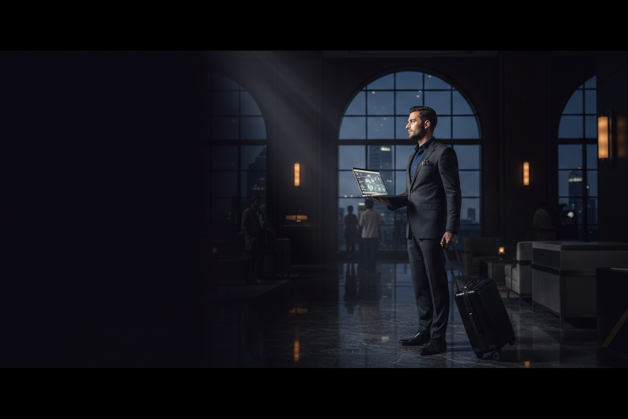 Dark Business Travel Hero Image
